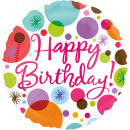default Happy Birthday Polka dots foil balloon ve